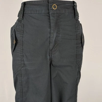 Lane Bryant Venezia Women's Plus Size 18 Rip-Stock Capri Black Khaki - Изображение 1 из 4