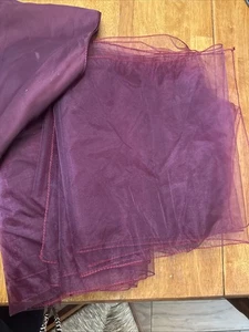 Wine Burgundy 8 Organza/1 satin Table Runners Wedding Holiday Party Decor - Picture 1 of 3