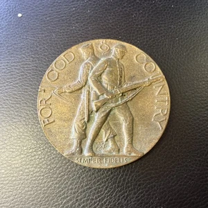 AMERICAN LEGION SCHOOL AWARD MEDALLION "FOR GOD & COUNTY"SEMPER FIDELIS,FAITHFUL - Picture 1 of 3