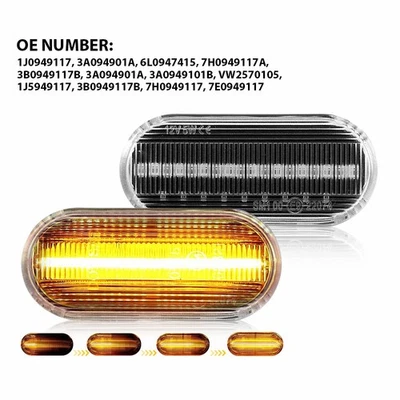 LED Front Fender Side Marker Lights For 2000-2004 Volkswagen MK4 golf jetta Bora - Image 1 of 4
