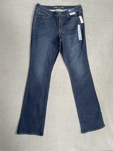 Old Navy Mid Rise Kicker Boot Cut Jeans Womens Size 12 Long 32x32 New! - Picture 1 of 11