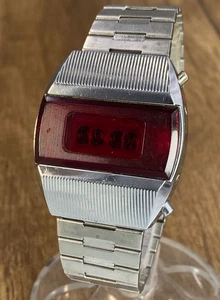 Elektronika 1 Pulsar Rojo Led Digital Vintage Cuarzo Era Soviética Reloj Hombre - Imagen 1 de 23