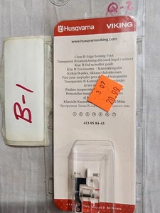 Piedino di giunzione bordo B trasparente Husqvarna Viking 4130584-45 - Foto 1 di 2