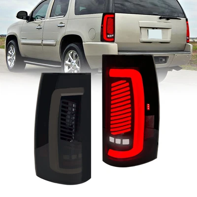 For 07-14 Chevy Tahoe Suburban 07-13 GMC Yukon XL Denali LED Tail Lights Smoked - Imagem 1 de 4