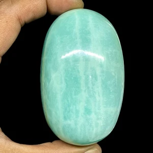 982 Cts Natural Untreated Amazonite 80x49x32mm Huge Polished Oval Gemstone - Picture 1 of 10