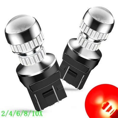 7443 7444 Canbus LED vermelho lâmpadas de sinalização traseira de freio anti-hiperflash 2/10x - Imagem 1 de 4