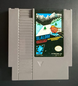Slalom (Nintendo NES, PAL) &ndash; getestet & l&auml;uft &ndash; Retro Ski-Action 🏂