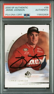 2000 SP Authentic #39 Jimmie Johnson Signed Rookie Card Autograph RC Auto PSA - Image 1 of 2