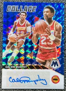 Calvin Murphy 2023-24 Panini Mosaic #CM-MUR Collage Blue Mosaic Prizm /49 (AU) - Picture 1 of 2