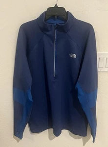 Pullover The North Face 1/2 Cremallera Para Hombre XL Azul Flash Dry Elastizado Rendimiento - Imagen 1 de 11