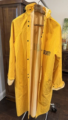 Tact Squad Security Raincoat Jacket Yellow  Large- used - Image 1 of 4