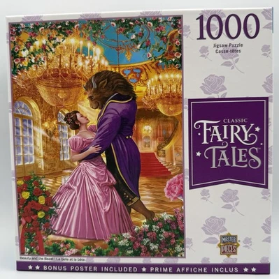 Jigsaw Puzzle 1000 Pieces Classic Fairy Tales 'Beauty & the Beast + Bonus Poster - Image 1 of 4