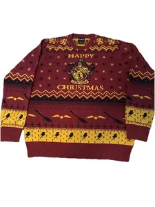 Harry Potter Gryffindor Ugly Christmas Sweater Adult M Hogwarts Unisex Holiday - Picture 1 of 7