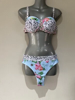 Set Tankini donna con pantaloncini ragazzo costume da bagno imbottito - Immagine 1 di 2