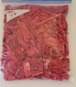 Official Lego Bulk Lot Red, Dark Red 2.8lbs Mix Brick Special Pieces Accessories - Picture 1 of 10