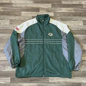 Chaqueta cortavientos Reebok Green Bay Packers cremallera completa para hombre XL NFL - Imagen 1 de 8