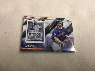 2022 Topps Pete Alonso #SEP-PA Lou Gehrig Day Commemorative Patch N.Y.Mets - Image 1 of 2