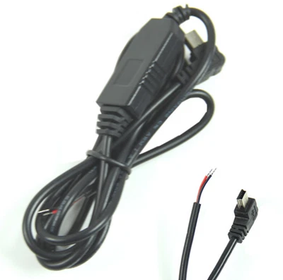 1Meter DC (8-24V) 12V 24V to 5V 3A Right Angled 90°Mini USB Converter Adapter - Image 1 of 3