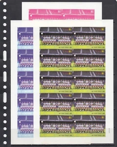 Derby County Soccer Football 1987 St Vincent MNH 1 v X 10 Color Proof 3 Sheets - Picture 1 of 1