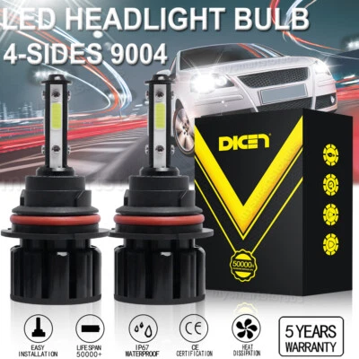 9004 4-Sides LED Headlight for Dodge RAM 1500 2500 3500 1994-2001 High Low Beam - Image 1 of 4