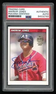 Andruw Jones PSA/DNA (#1/1) Topps Archives 2021 2006 #120 Auto Signed card