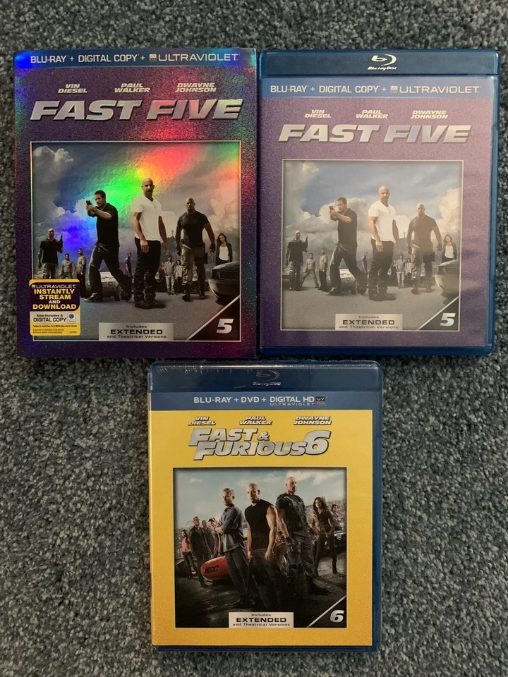 Fast Five + Fast & Furious 6 (Blu-ray Disc, 2013) Mint! - Image 1 of 2