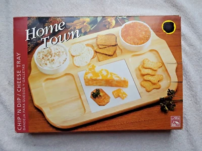 Alco Home town chip 'n Dip / Cheese tray.  2 Bowls Included  New - Image 1 of 4