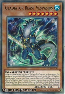 YUGIOH MP20-EN157 Gladiator Beast Vespasius Common 1st Edition NM - Picture 1 of 1