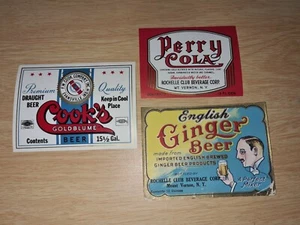 COOK EVANSVILLE USA BEER 15 1/2 GALLON , PERRY COLA, ENGLISH GINGERBEER LABEL - Picture 1 of 2