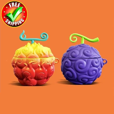 Cute 3D Devil Fruit Cartoon Silicone Protective Case for AirPo 1st /2nd Gen - Image 1 of 4