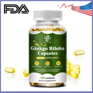 Ginkgo Biloba Capsules, Supports Brain Function & Memory, Healthy Circulation~ - Picture 1 of 8
