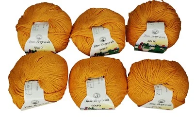 Lote de 6 hilos Lane Borgosesia Golfo naranja #9 100 % algodón hechos en Italia 50 g Foto 1 de 4