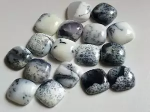Cojín de ópalo dendrita calibrado cabujón 5x5 mm a 12x12 mm piedras preciosas sueltas - Imagen 1 de 3