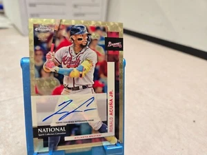 2024 Topps Chrome National Gold Superfractor 1/1 Auto Ronald Acuna Jr One of One - Picture 1 of 4