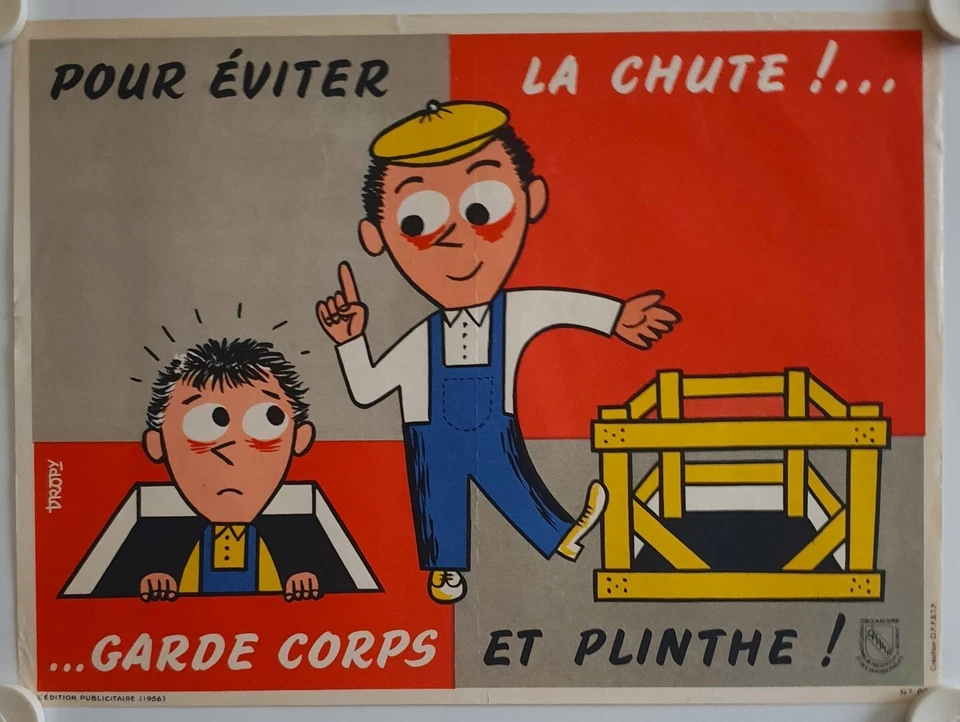 Affiche Sécurité SNCF 1956 POUR EVITER LA CHUTE !... - Photo 1/1