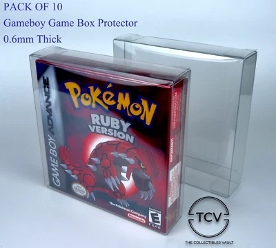 GBA GBC Gameboy Game Box Protector Case 10-Pack (0.6mm Thick Strong Plastic) - Image 1 of 4