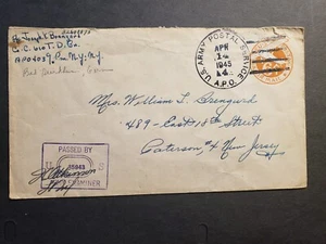 APO 4 BAD DURKENHEIM, GERMANY 1945 Censored WWII Army Cover 610 TD Bn APO 403 - Picture 1 of 2