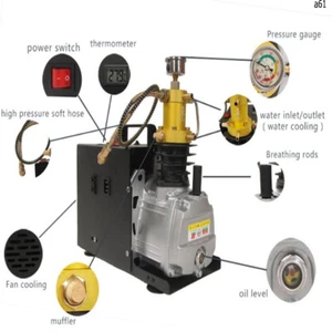 Tuxing 4500psi pcp Air Compressor Paintball Tank For Air Rifles 300bar 110V - Picture 1 of 12
