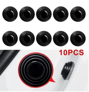 10x Car Door Anti-Shock Silicone Pad Shock-Absorbing Gasket Black Auto Accessory - Foto 1 di 12
