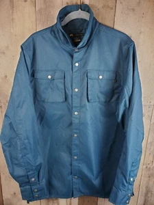 Nike SB Long Sleeve Pearl Snap Tourquoise Double Pockets Size Medium 100% Nylon  - Picture 1 of 9