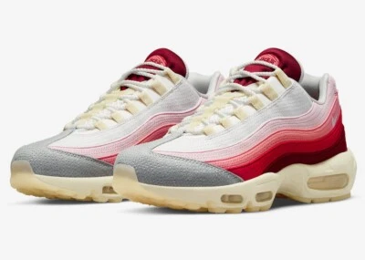 Nike Air Max 95 Qs Red/White Anatomy Of Air GID Sneakers Size 7 DM0012-600 - Image 1 of 4