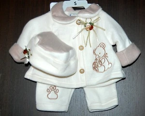 Success Girl SET Sweat Suit Сap Top Matching Pants Cream Beige Size S USA NEW - Picture 1 of 6