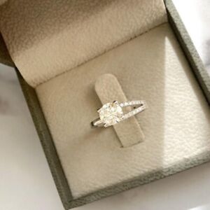 14k White Gold 0.25 Ct Semi Mount Round Setting Diamond Engagement Ring All Size