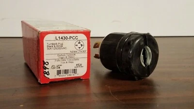Enchufe de bloqueo Pass & Seymour Legrand Turnlok L1430-PCC, 30 A, 125/250VAC Foto 1 de 2