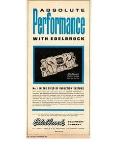 1968 EDELBROCK C-3B INTAKE MANIFOLD ~ ORIGINAL PRINT AD - Imagen 1 de 2
