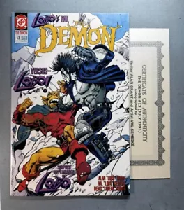 THE DEMON 13 (VF/NM 9.0) 1991 / SIGNED by VAL SEMEIKS & ALAN GRANT w/COA / LOBO* - Picture 1 of 13