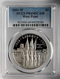 2002-W $1 WEST POINT SILVER DOLLAR (BICENTENNIAL) PCGS PR69 DCAM #49028569 - Picture 1 of 4
