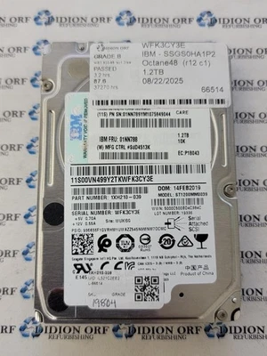 IBM ST1200MM0039 1.2TB 2.5" SAS SERVER HDD, GRADE B,  SKU 19804 - Image 1 of 2