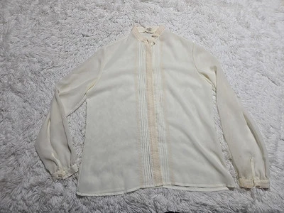 Camisa De Colección Años 80 Lloyd William Victoriana Boho Secretaria Abotonada 8 Defectos* Transparente Foto 1 de 4