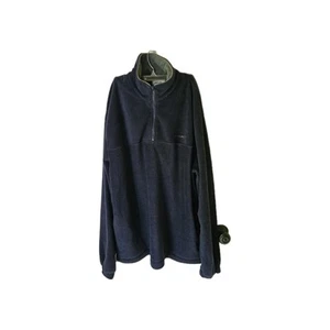 NWT Pierre Cardin Navy Fleece, 1/4 Button Up Sweatshirt, Sz L - Picture 1 of 5